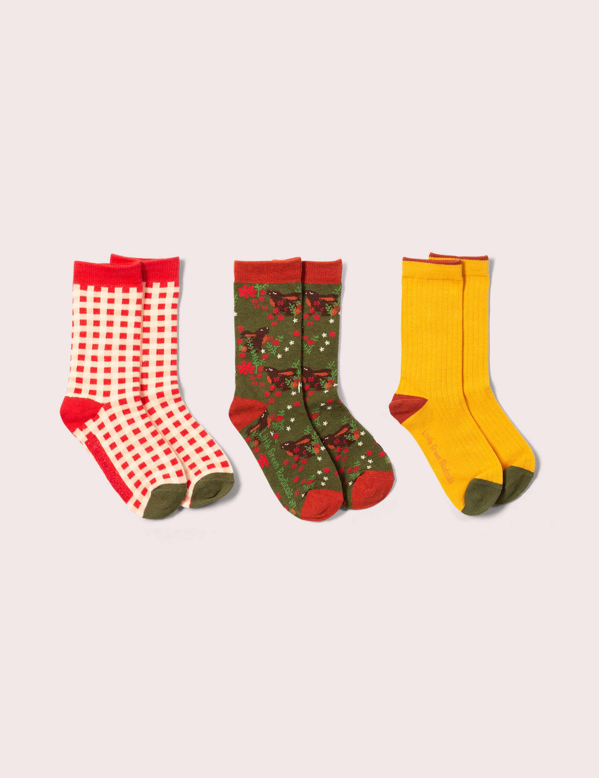 Winter Rabbits Ankle Socks | 3 Pack