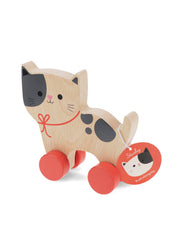 Wooden Push Along Toy | Cat