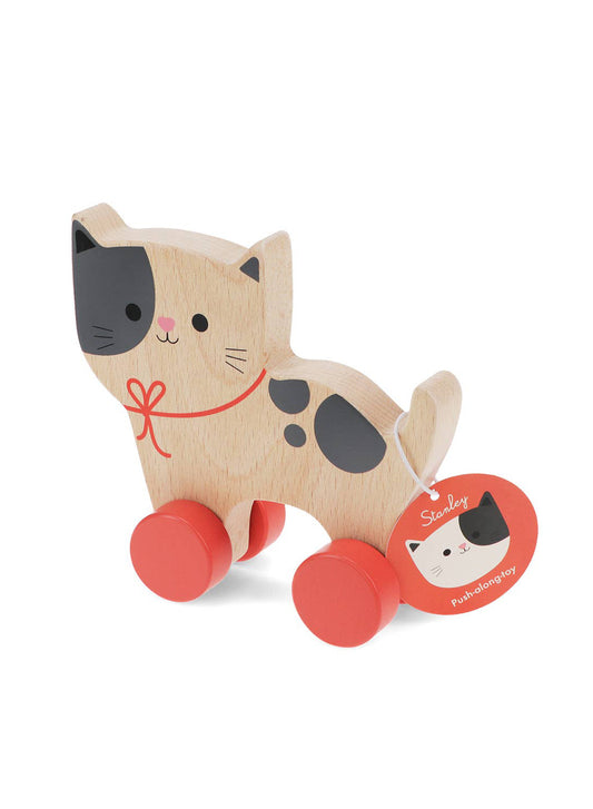 Wooden Push Along Toy | Cat