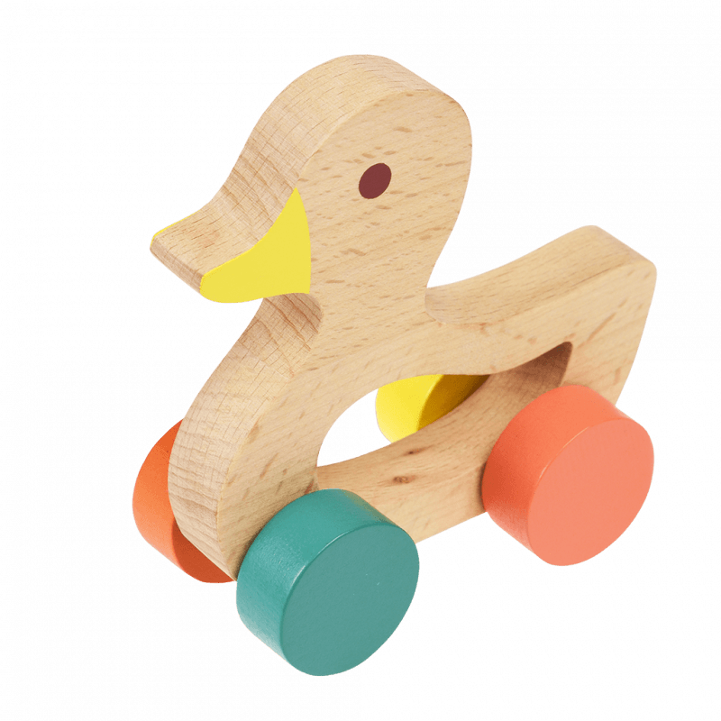 Wooden Push Along Toy Duck