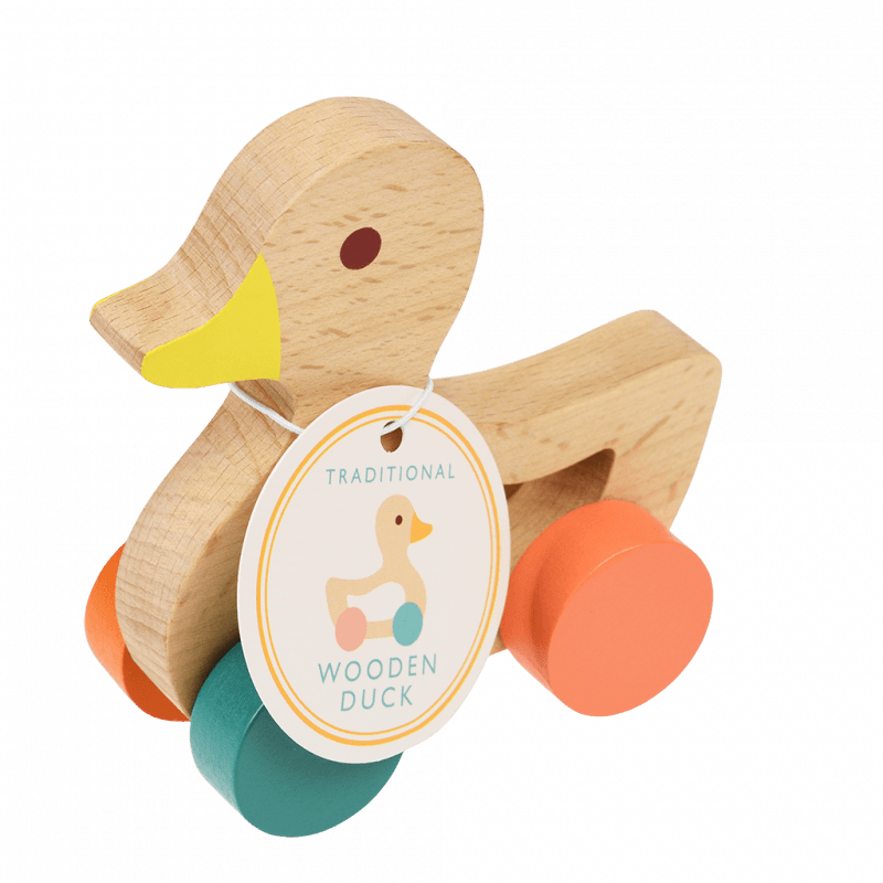 Wooden Push Along Toy Duck The Every Space
