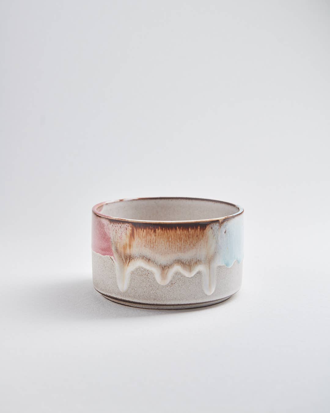 The Every Space stoneware handmade ceramic Melting Ice Cream Bowl by Egg Back Home in Pink & Blue is made in Portugal