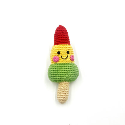 Baby Soft Toy Friendly rocket ice loll rattle-red
