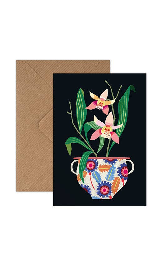Orchid Greetings Card