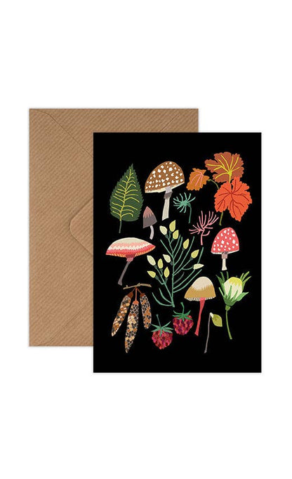 Mushrooms & Moss Greetings Card - Wholesale bundle of 6