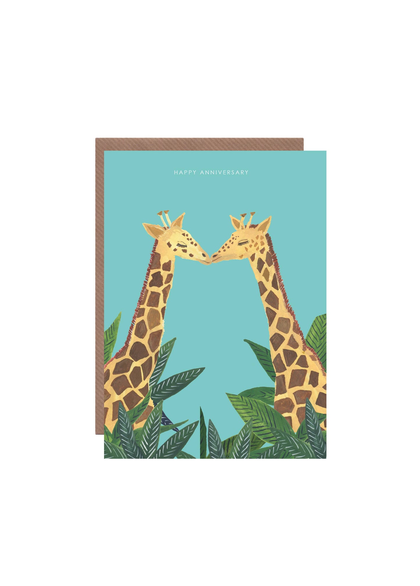 Giraffes Anniversary Greetings Card