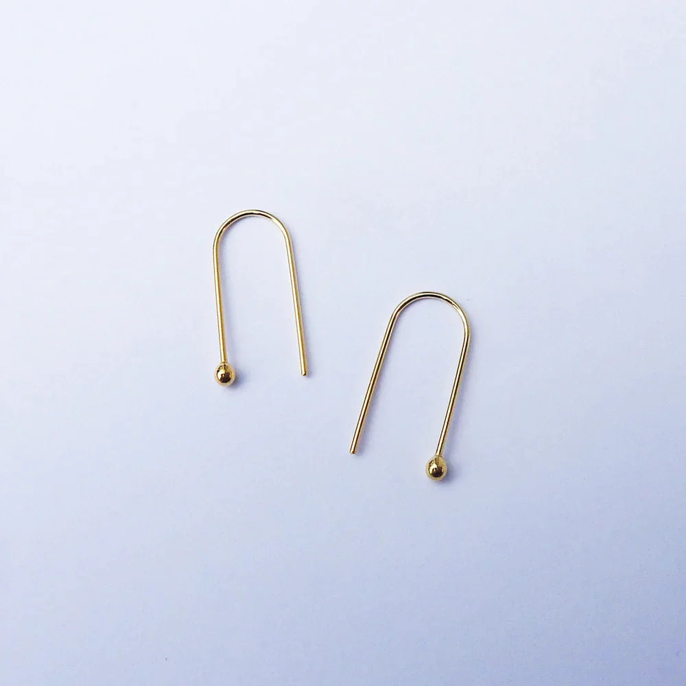 The Every Space gold plated Arc earrings by Custom Made UK