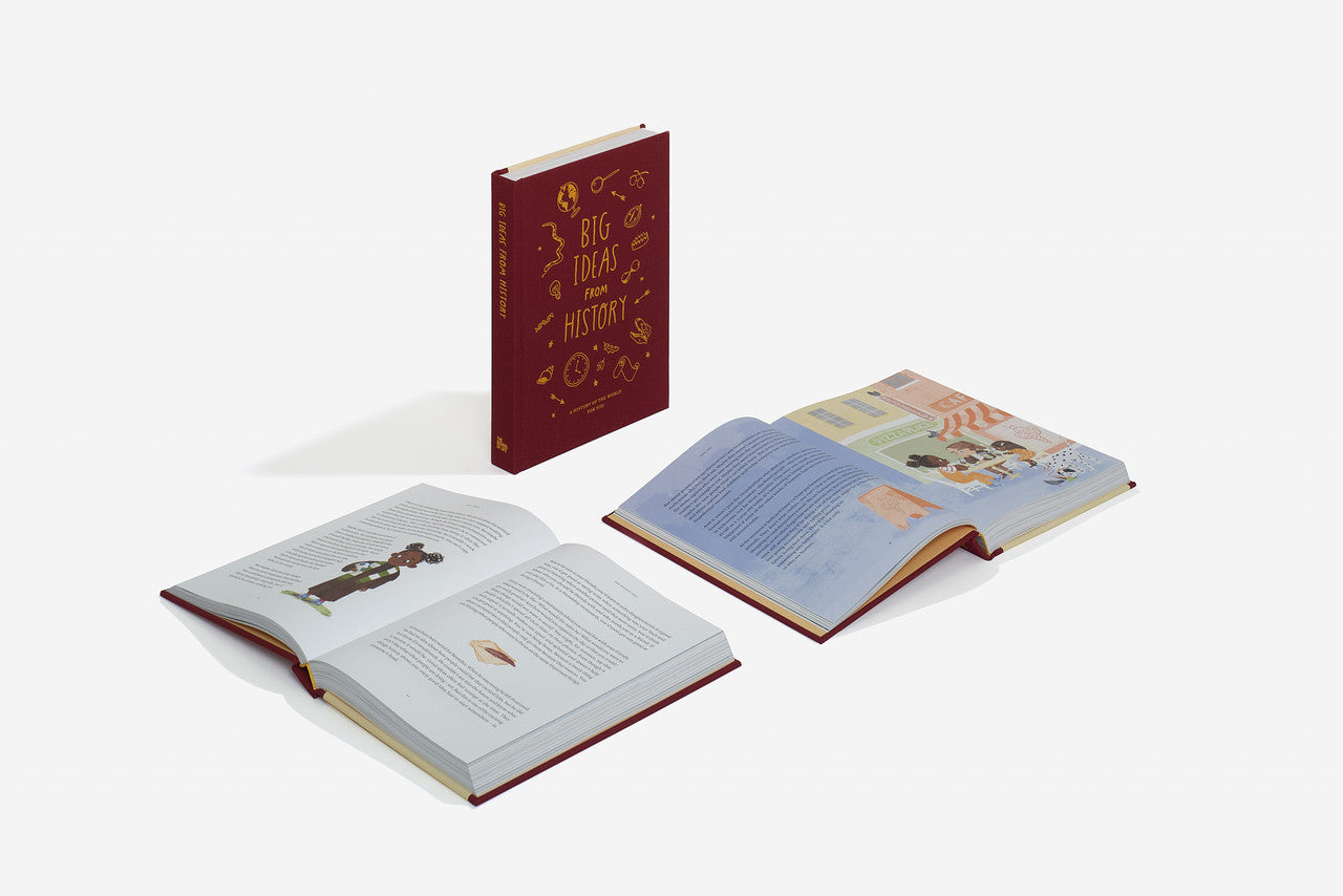 The Every Space hardback clothbound Big Ideas From History children's book with illustrations by Anna Doherty and published by School of Life