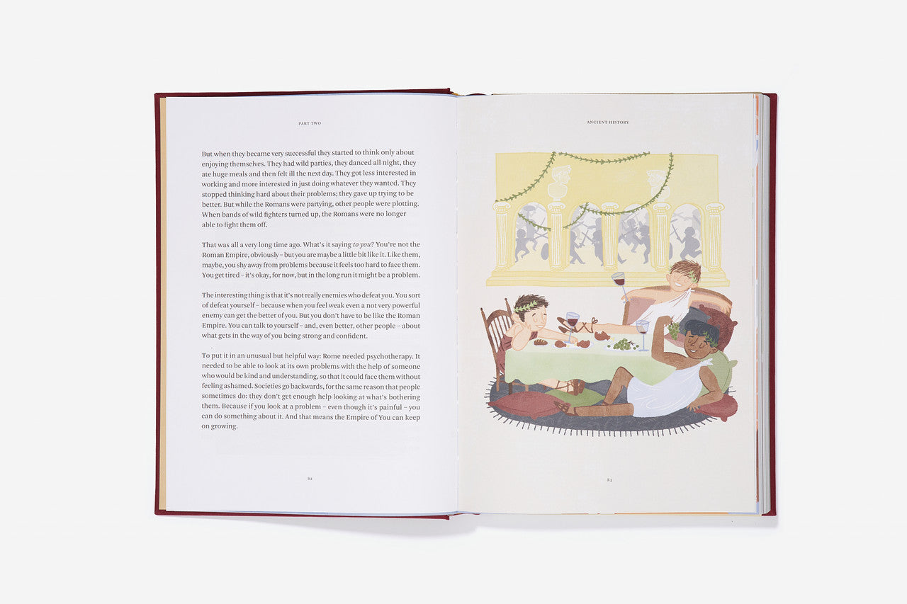 The Every Space hardback clothbound Big Ideas From History children's book with illustrations by Anna Doherty and published by School of Life