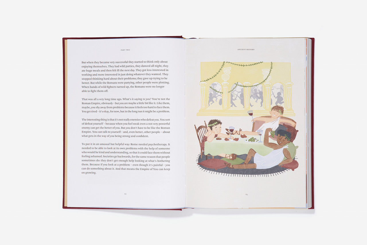 The Every Space hardback clothbound Big Ideas From History children's book with illustrations by Anna Doherty and published by School of Life