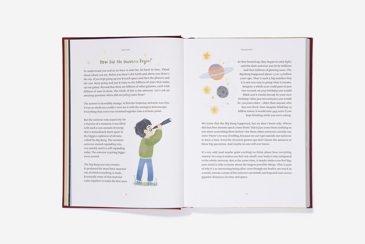 The Every Space hardback clothbound Big Ideas From History children's book with illustrations by Anna Doherty and published by School of Life