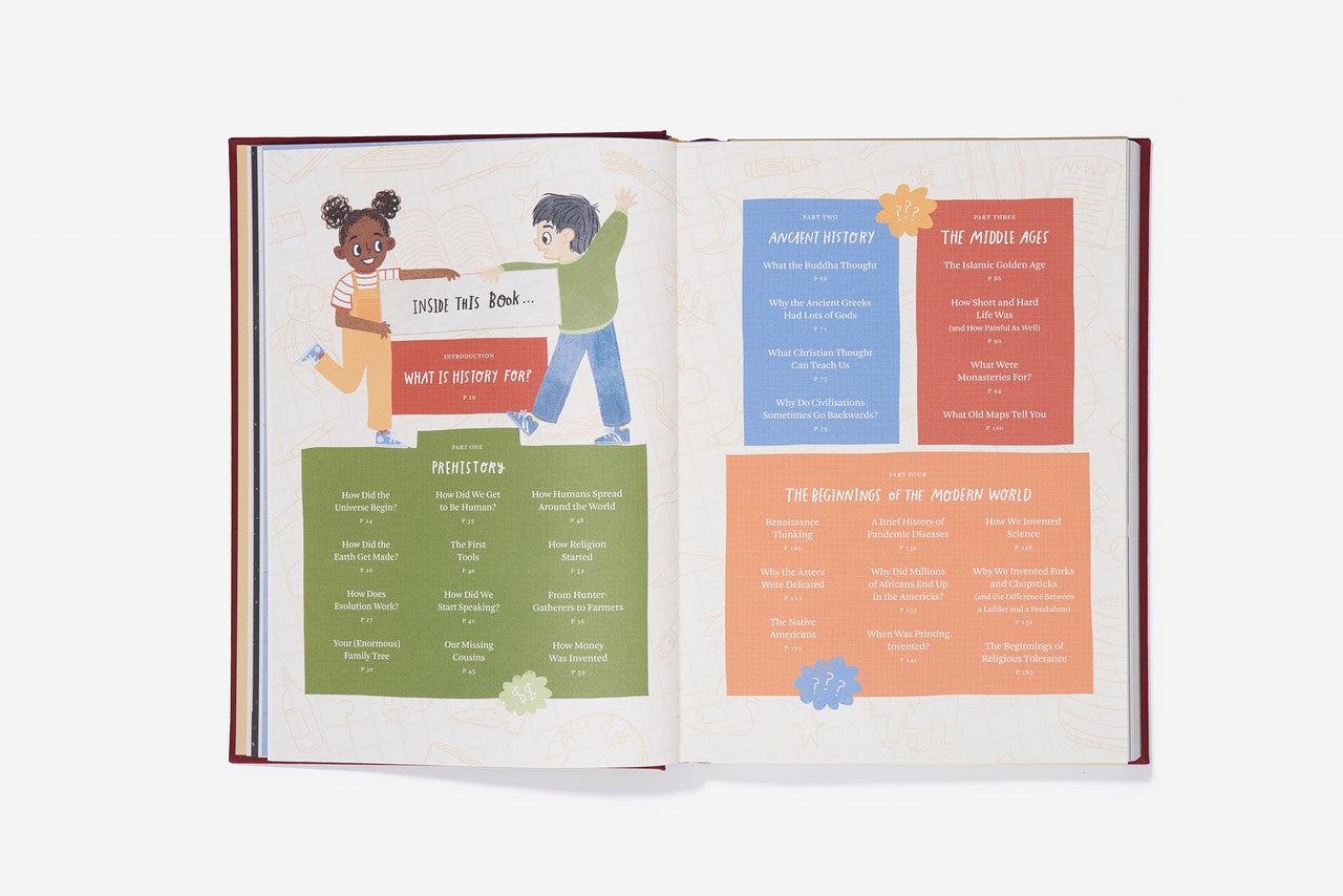 The Every Space hardback clothbound Big Ideas From History children's book with illustrations by Anna Doherty and published by School of Life