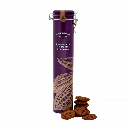 Chocolate Brownie Biscuits In Tall Tin