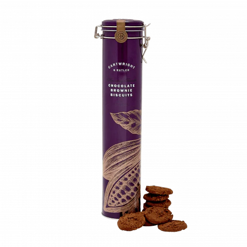Chocolate Brownie Biscuits In Tall Tin