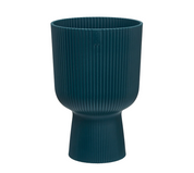 Vibes Coupe Fold Plant Pot | White / Deep Blue | Ø14cm, Ø30cm