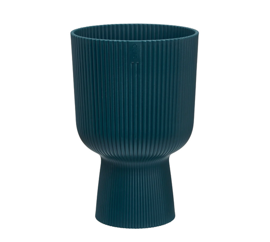 Vibes Coupe Fold Plant Pot in Deep Blue