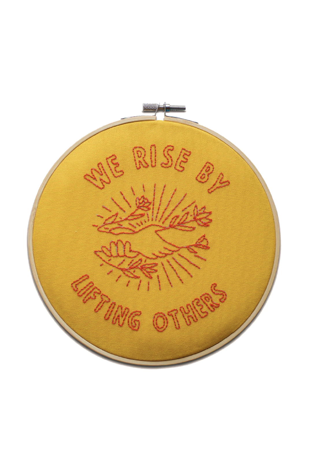 Cotton Clara | We Rise by Lifting Others Hoop Embroidery Kit