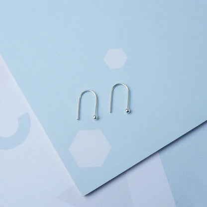 Mini Arc Earrings in Silver