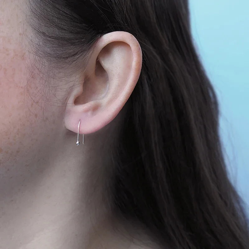 Mini Arc Earrings in Silver