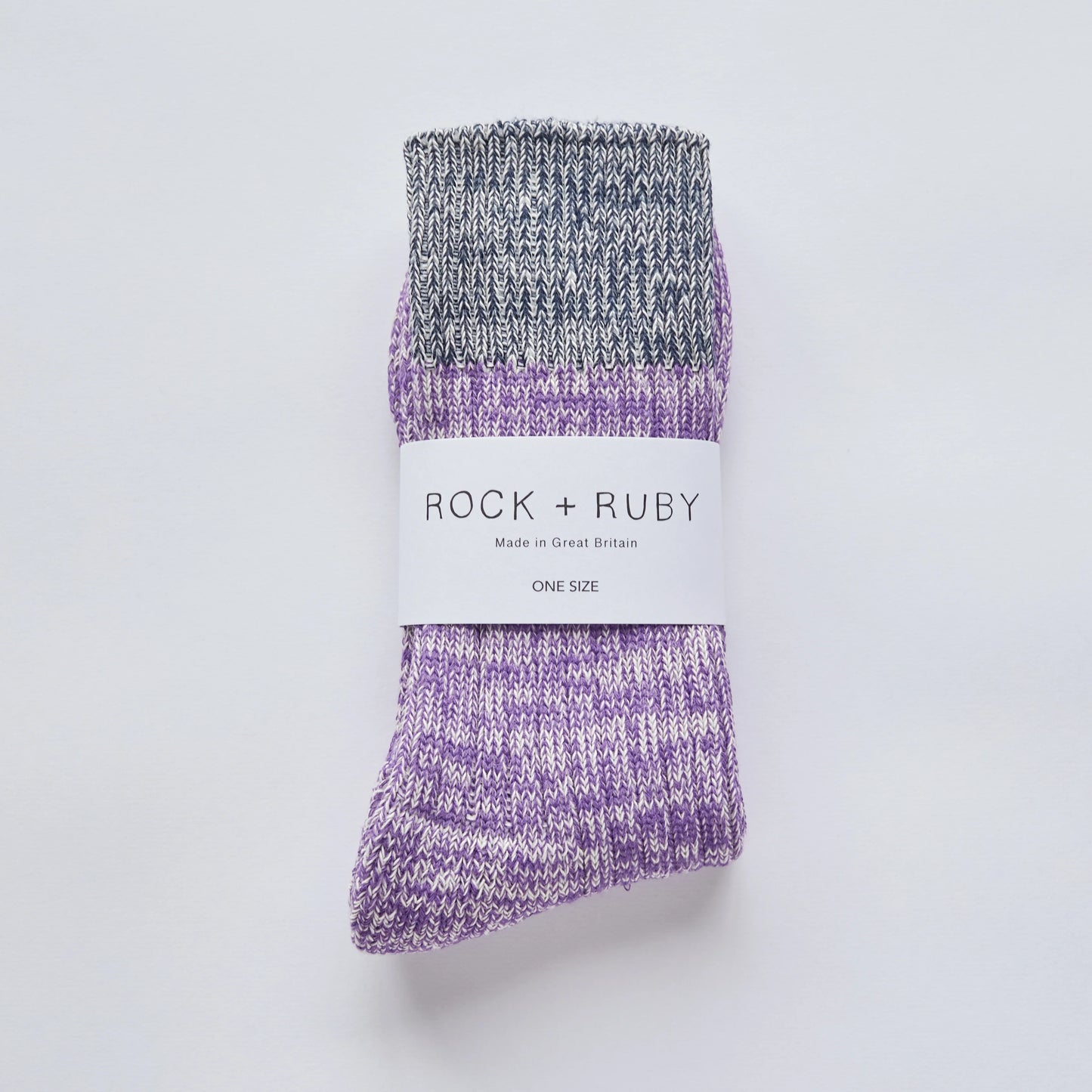 The Every Space Elsie cotton socks in purple haze by Rock and Ruby