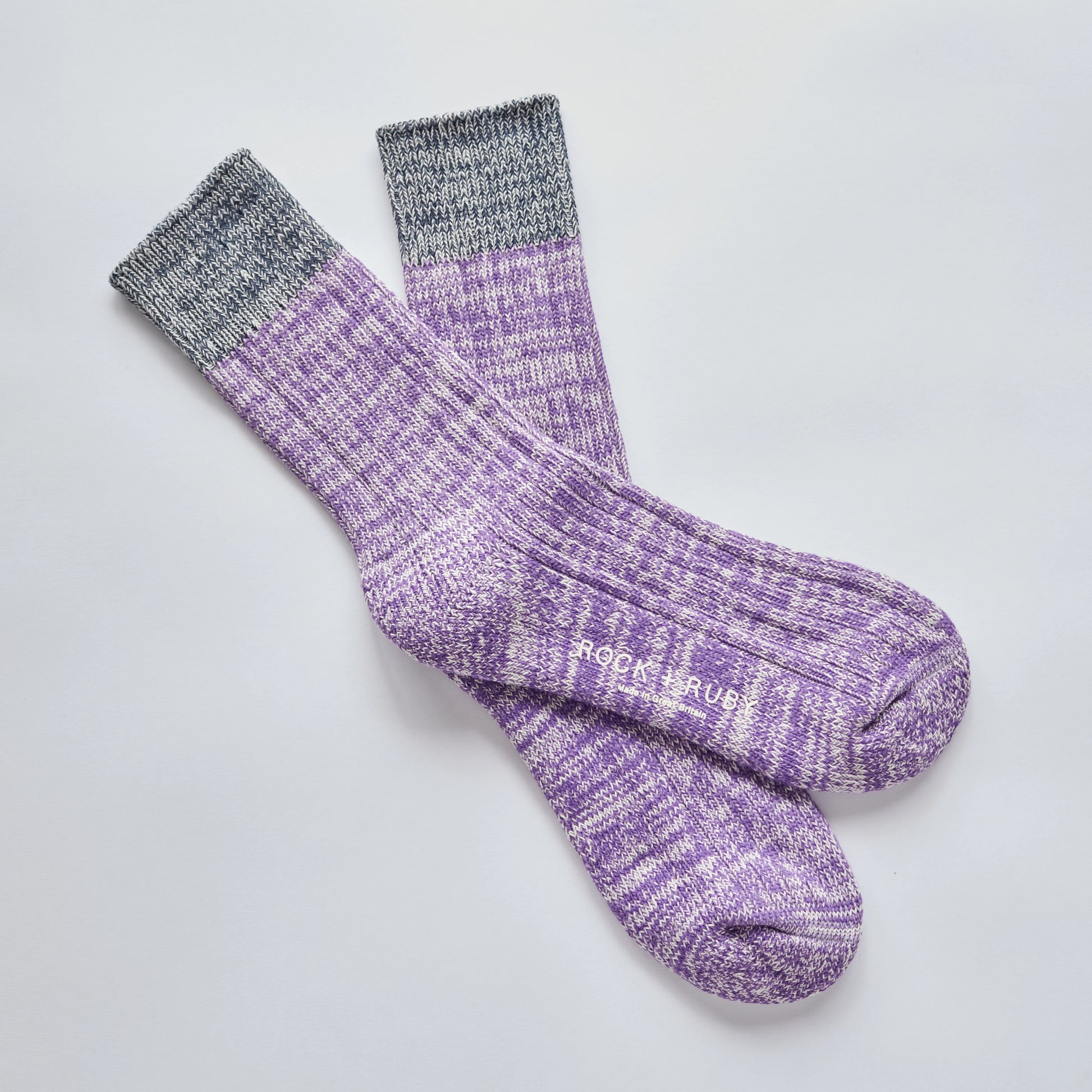 The Every Space Elsie cotton socks in purple haze by Rock and Ruby