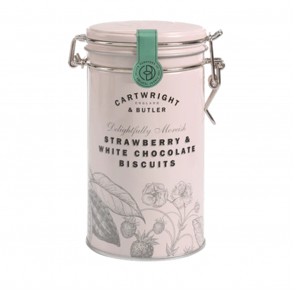 Strawberry & White Choc Biscuits Tin