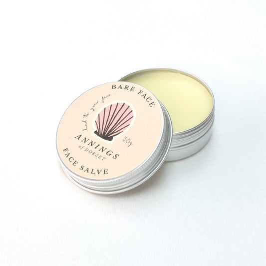 The Every Space Bare Face tin of Face Salve with bees wax and seed oils for sensitive skin by Annings of Dorset