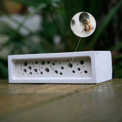 The Every Space concrete Bee Brick for solitary bees by Green & Blue