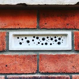 The Every Space concrete Bee Brick for solitary bees by Green & Blue