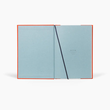 The Every Space medium Even Notebook in bright red cloth hardcover with 160 lined pages by Notem
