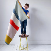 Cotton Baby Blanket in Bright Stripe