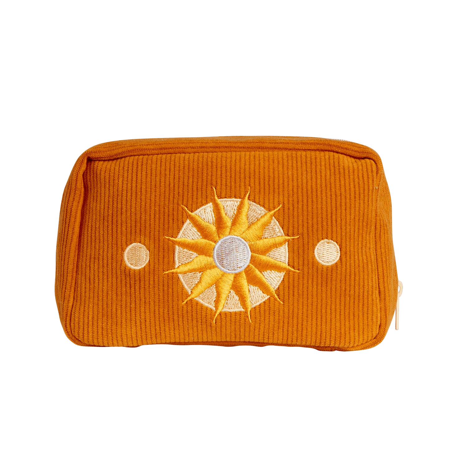 Corduroy Burnt Orange Make-Up Pouch