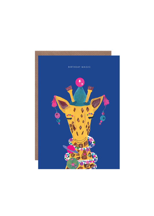 Magic Giraffe Birthday Greetings Card