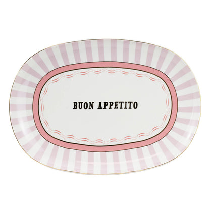 Yvonne Ellen Buon Appetito Slogan Platter