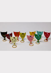 Cat Head Leather Keyring