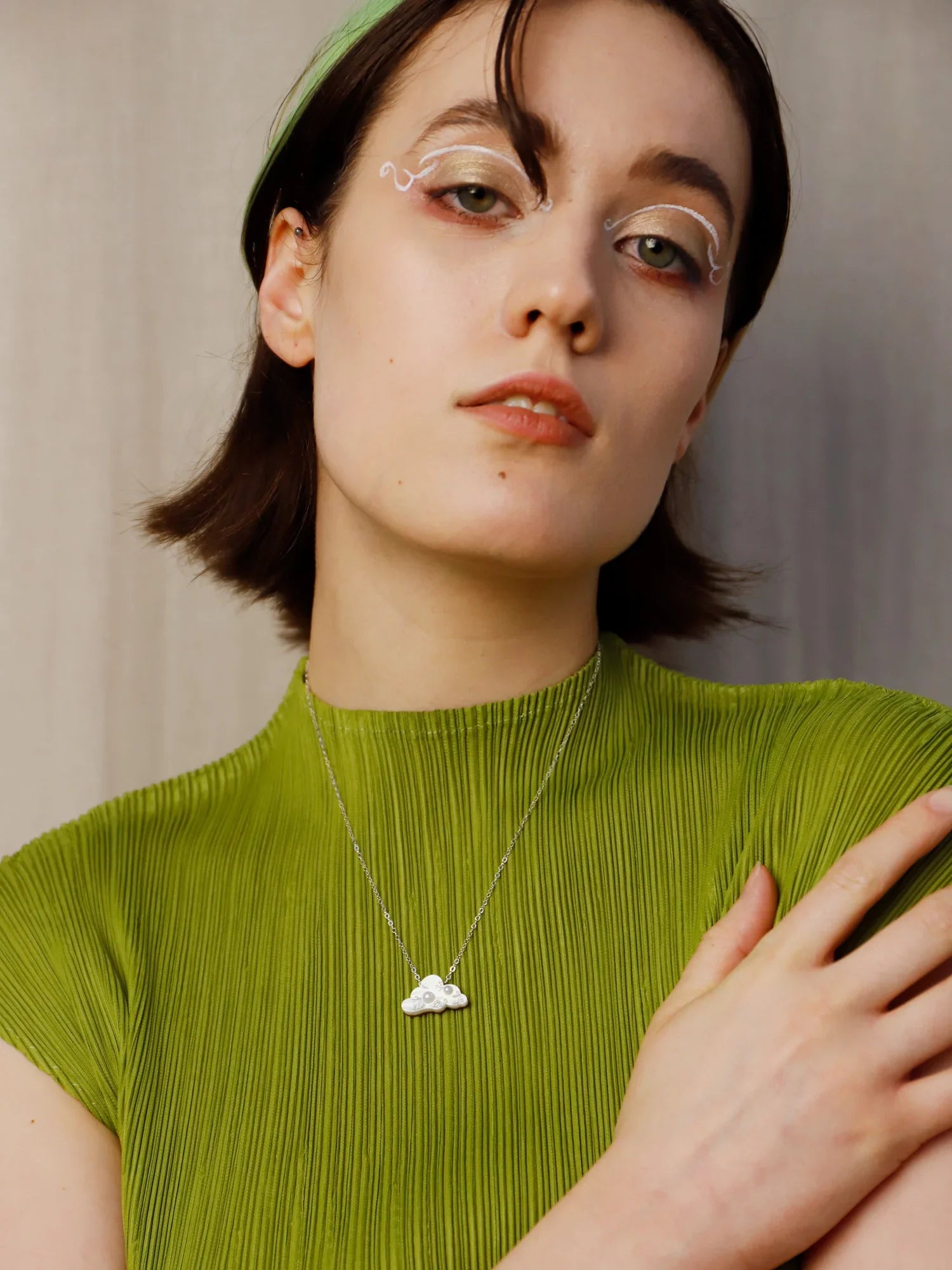 The Every Space Cloud necklace in sterling silver and acrylic by Wolf & Moon
