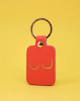Boob Leather Keyring | Various colours