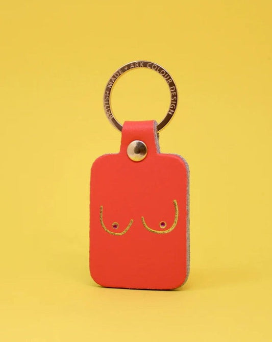 Boob Leather Keyring