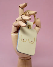 Boob Leather Keyring