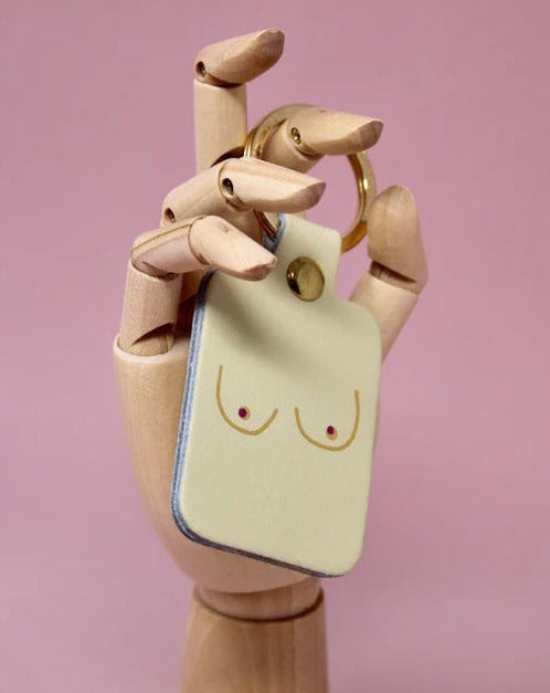 Boob Leather Keyring