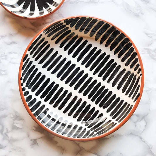 The Every Space mini Dash bowl in black & white ceramic made in Portugal by Casa Cubista