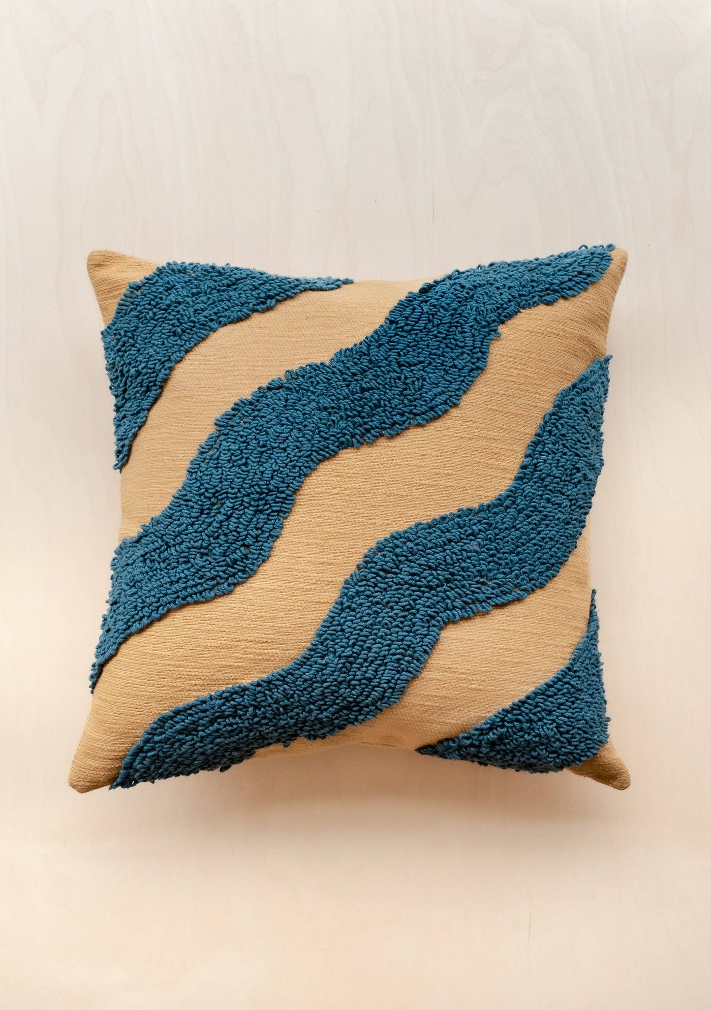 Textured Stone Wave Cotton Cushion Cover