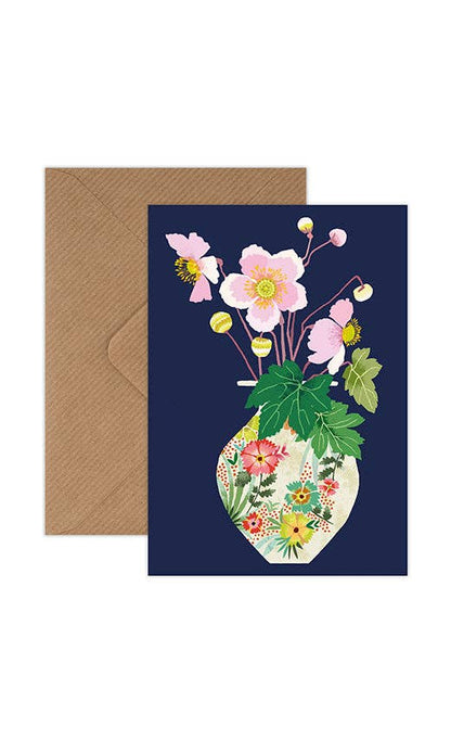 Japanese Anemone Greetings Card - Wholesale bundle of 6