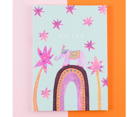 Hutch Cassidy | Elephant On Rainbow Notebook