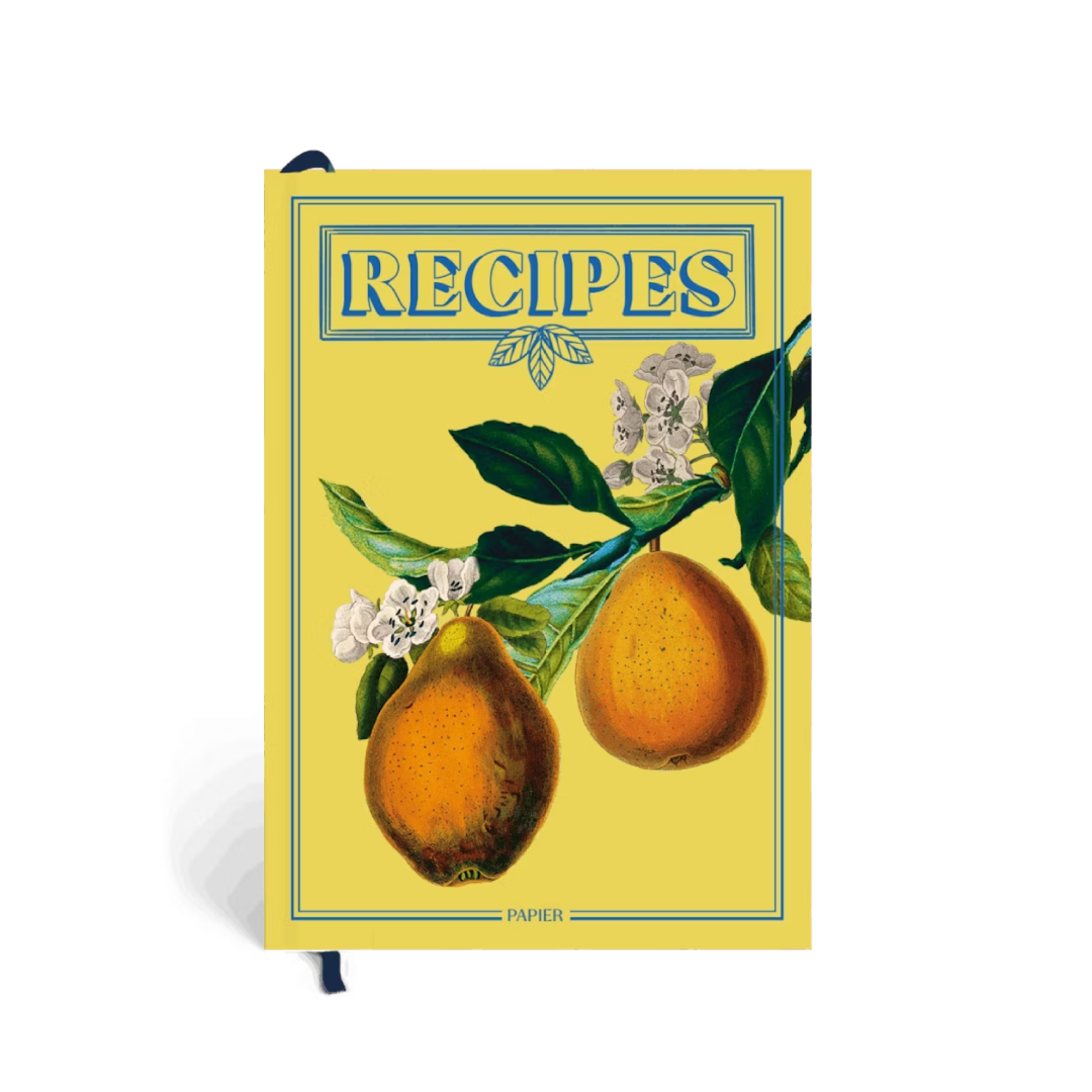 Hanging Fruits Recipe Journal for recording your favourite recipes, by Papier UK