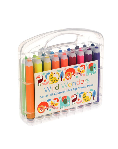 Wild Wonders Felt Tip Stamp Pens