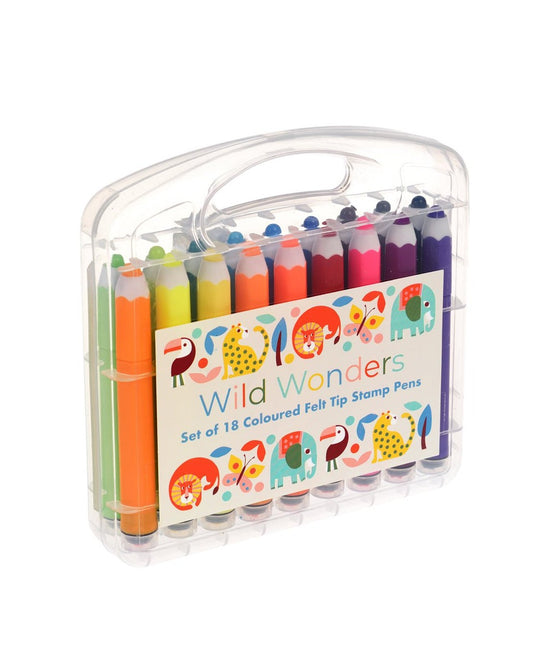 Wild Wonders Felt Tip Stamp Pens
