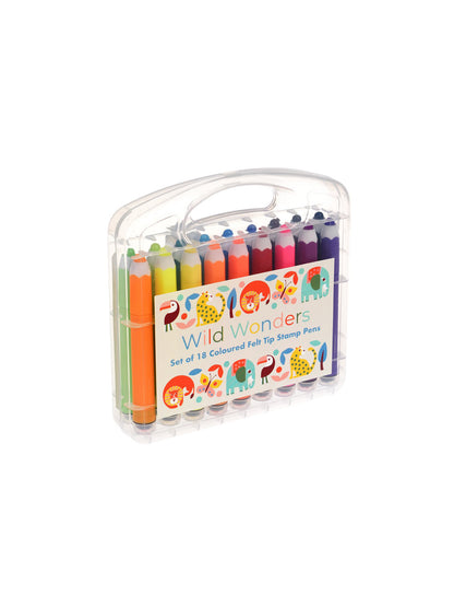 Wild Wonders Felt Tip Stamp Pens