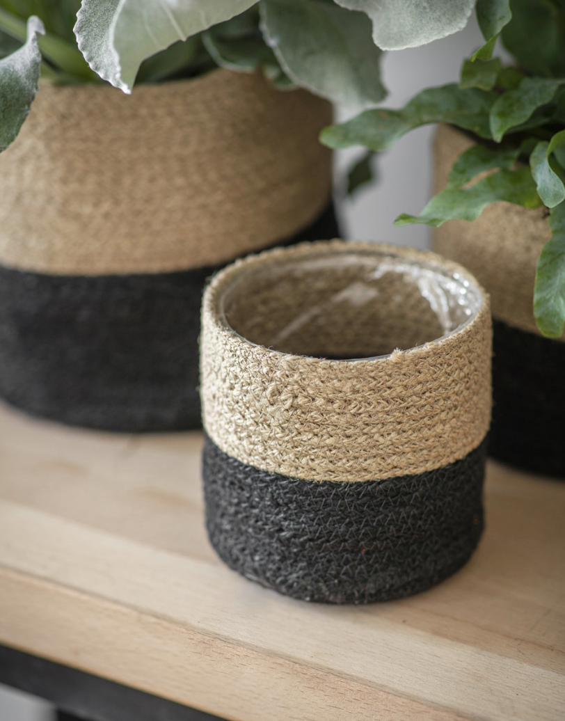Jute Striped Pots | Ø12.5, Ø16.5cm, Ø20cm