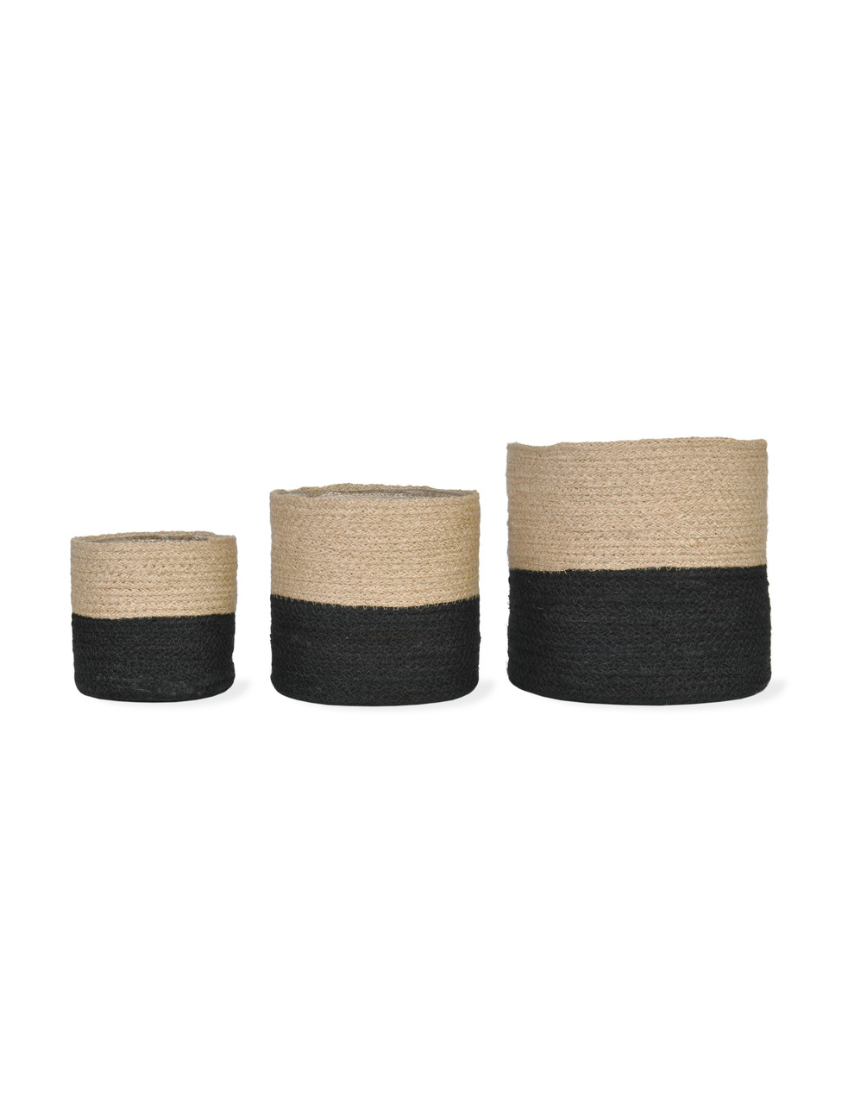Jute Striped Pots | Ø12.5, Ø16.5cm, Ø20cm